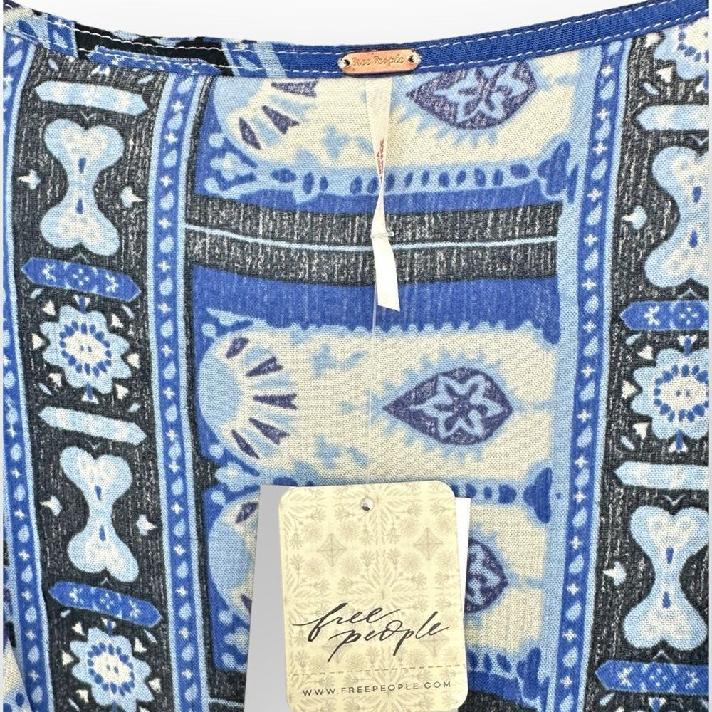 FREE PEOPLE NWT Rosalie Wrap Top in Indigo - size 
XS‎ - Bohemian- Bollywood - Picture 7 of 9